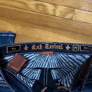 Rock Revival Women’s! Dark Blue Slim Straight Jeans